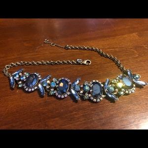 Blue gem stone necklace